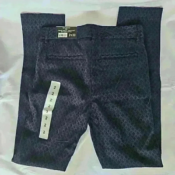 Mario Serrani Comfort Stretch Slim Fit Pant Blue/Black, Size 2 - Picture 1 of 6